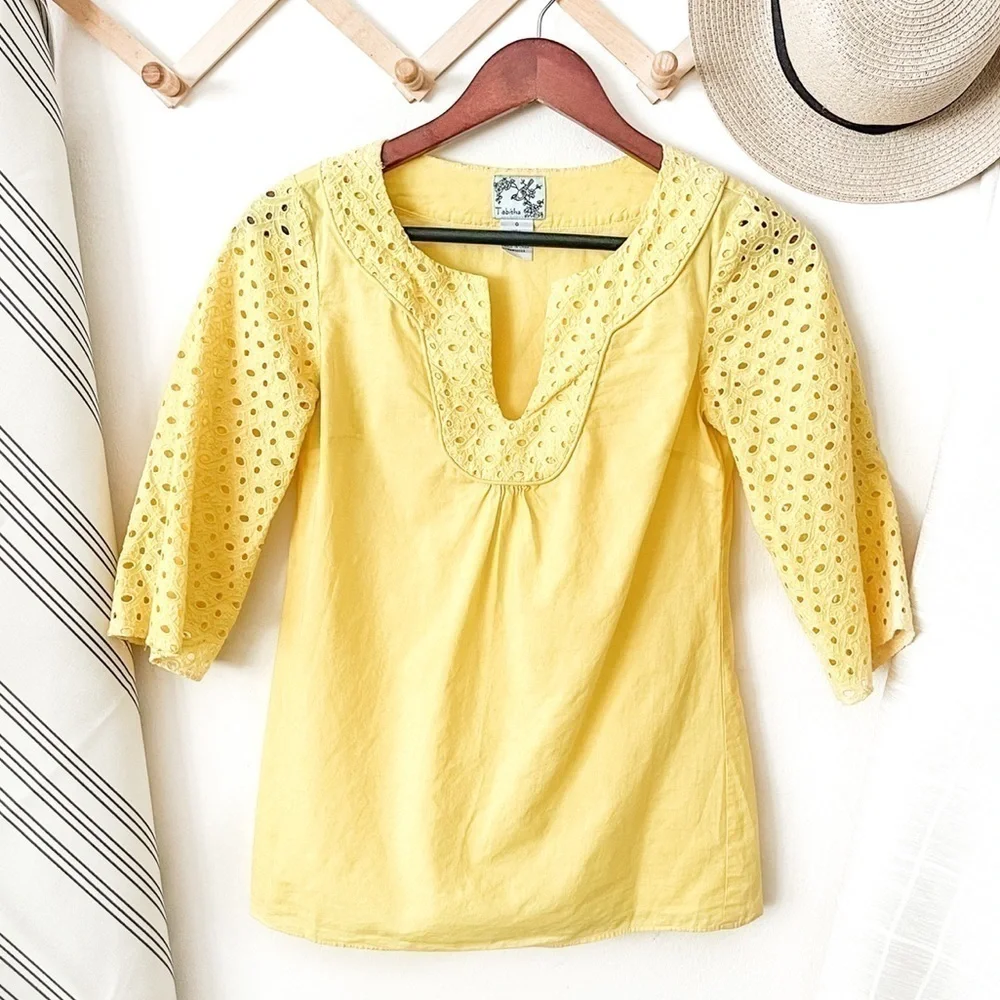 Anthropologie Tabitha Singing Bells Eyelet Blouse